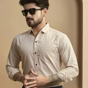 STONEBERG Men Slim Fit Solid Spread Collar Formal Shirt