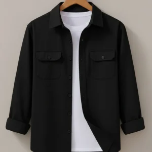 Virast Fashion Men Regular Fit Solid Spread Collar Casual Shirt